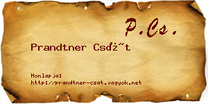 Prandtner Csát névjegykártya